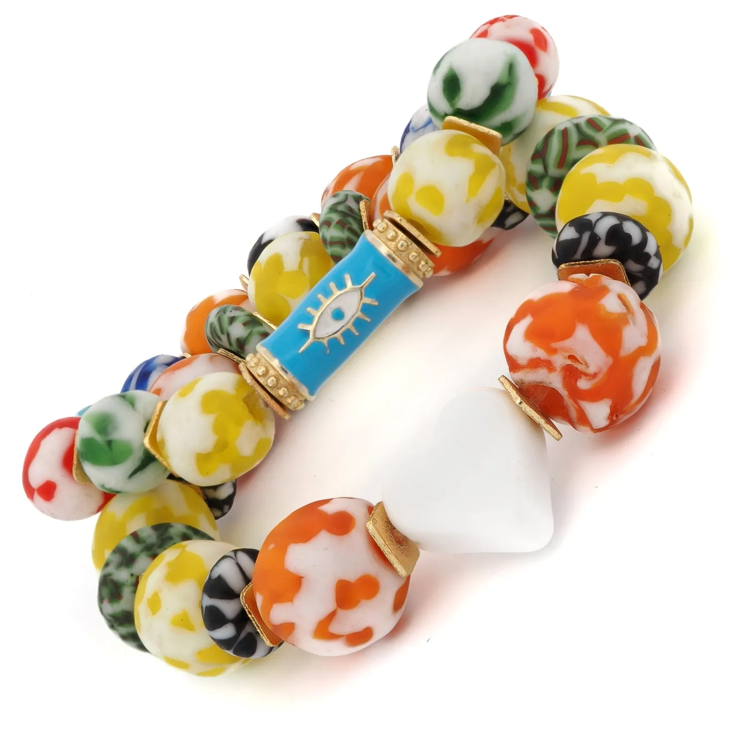 Love & Luck Evil Eye Beaded Bracelet Set