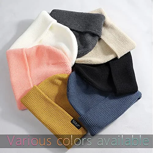 Lvaiz Knitted Beanie Waffle Slouchy Skullcap