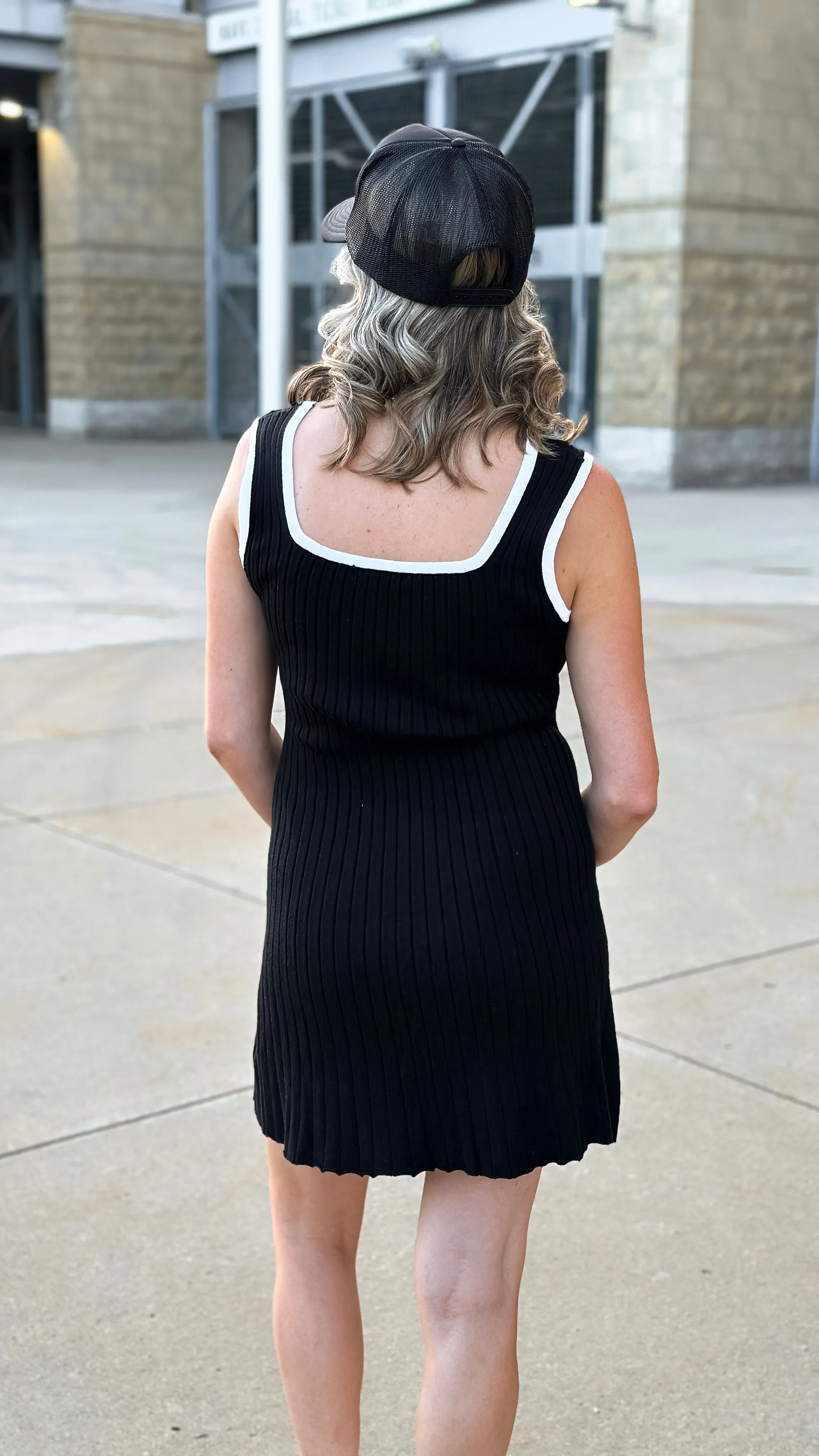 Lydia Black Mini Dress