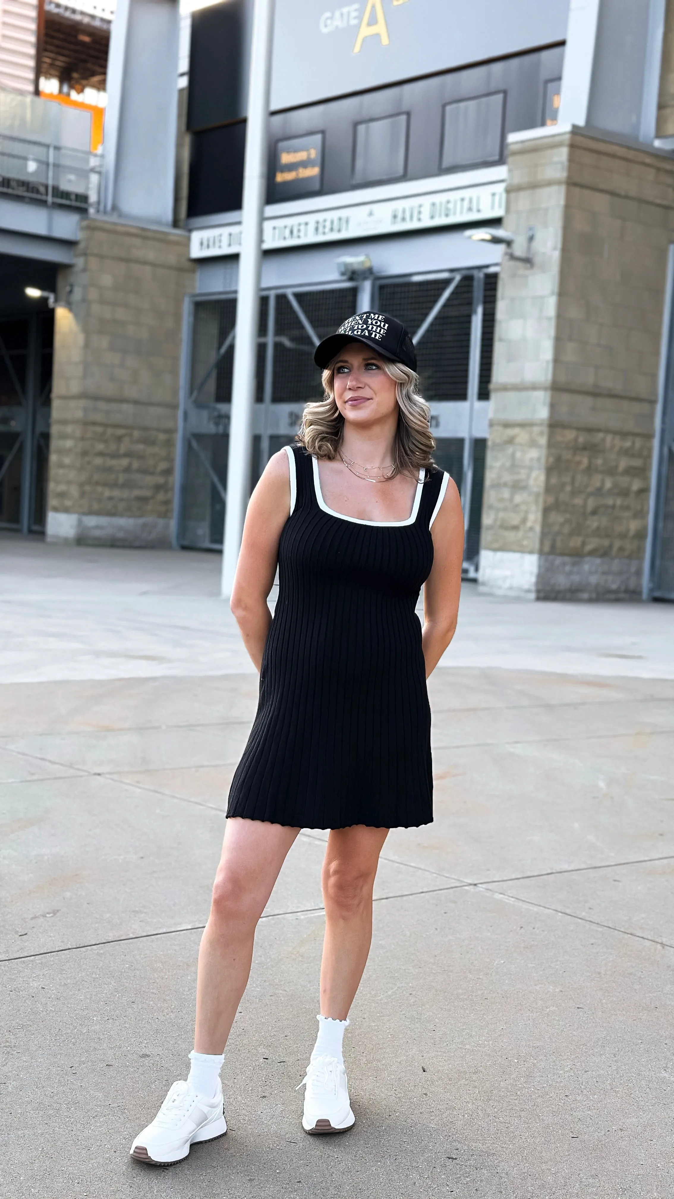 Lydia Black Mini Dress