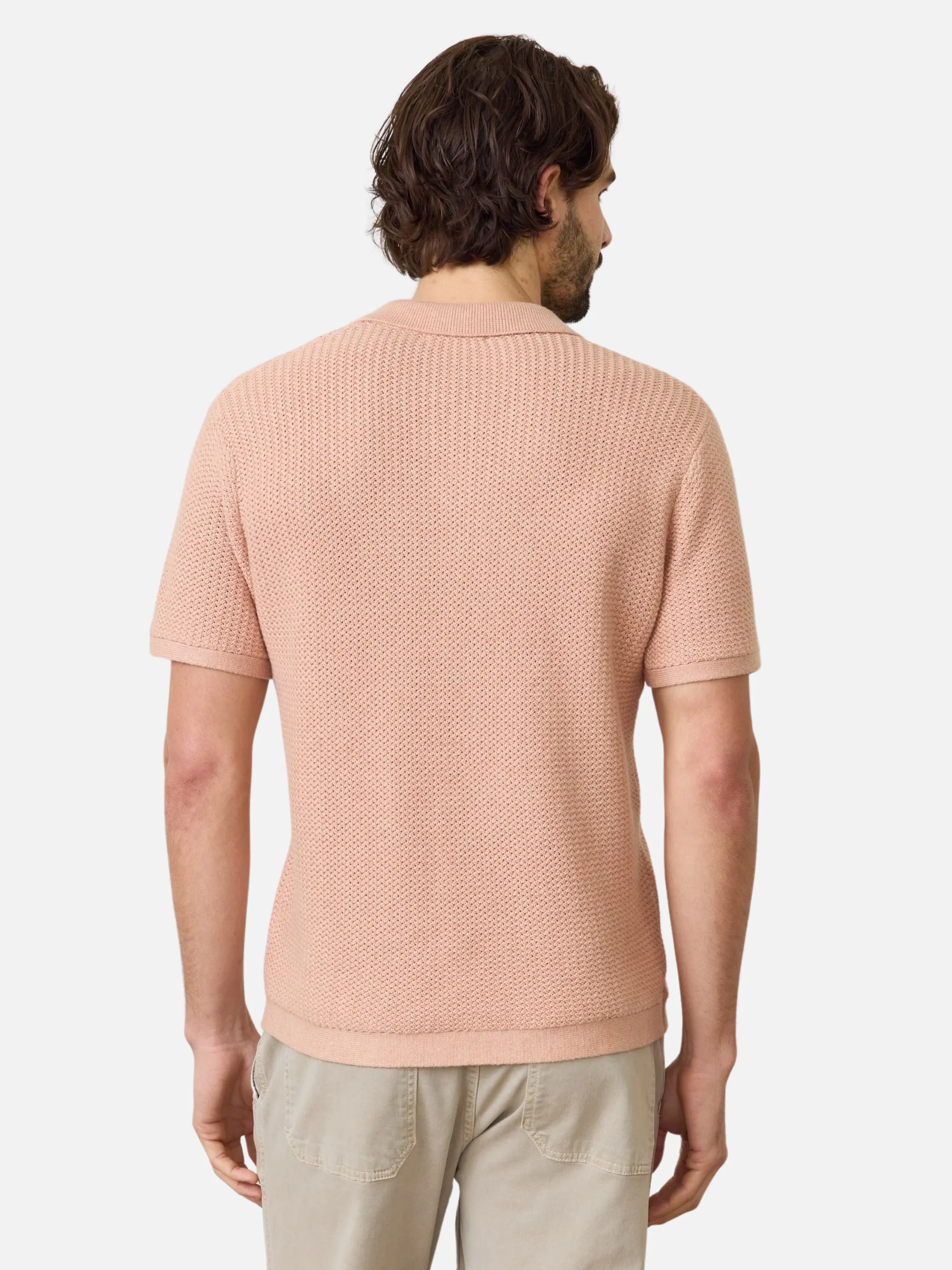 Marine Layer Conrad Sweater Polo - Raw Earth