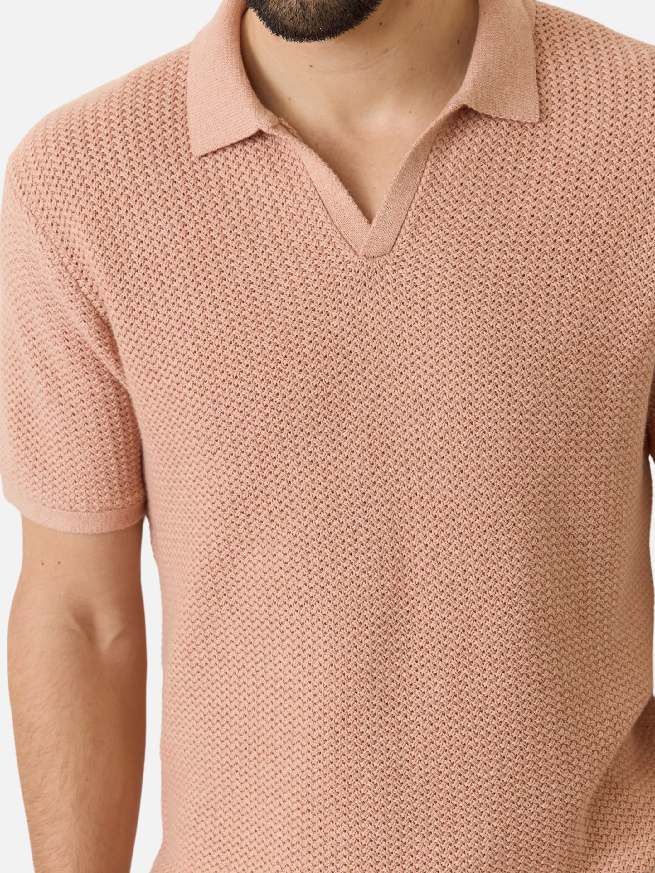 Marine Layer Conrad Sweater Polo - Raw Earth