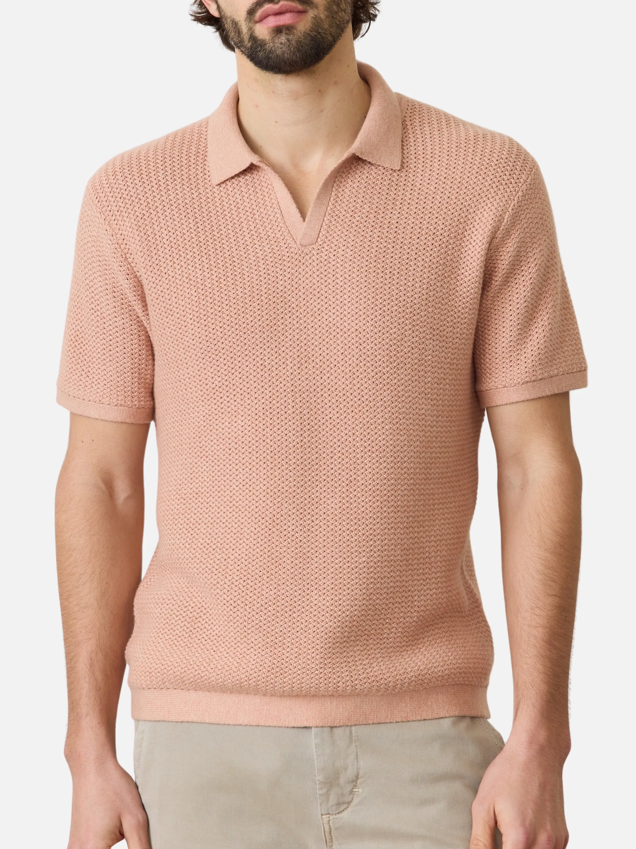 Marine Layer Conrad Sweater Polo - Raw Earth