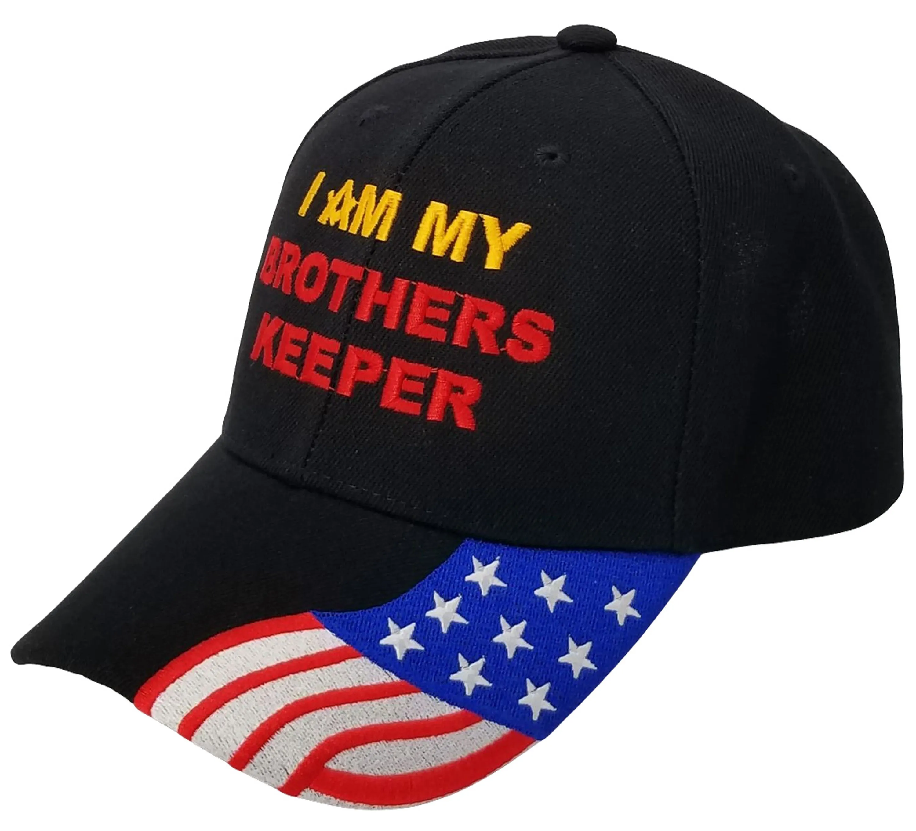 Mason Hat Black Baseball Cap I AM MY BROTHERS KEEPER with Masonic Logo Freemasons Shriners Prince Hall Lodge Headwear