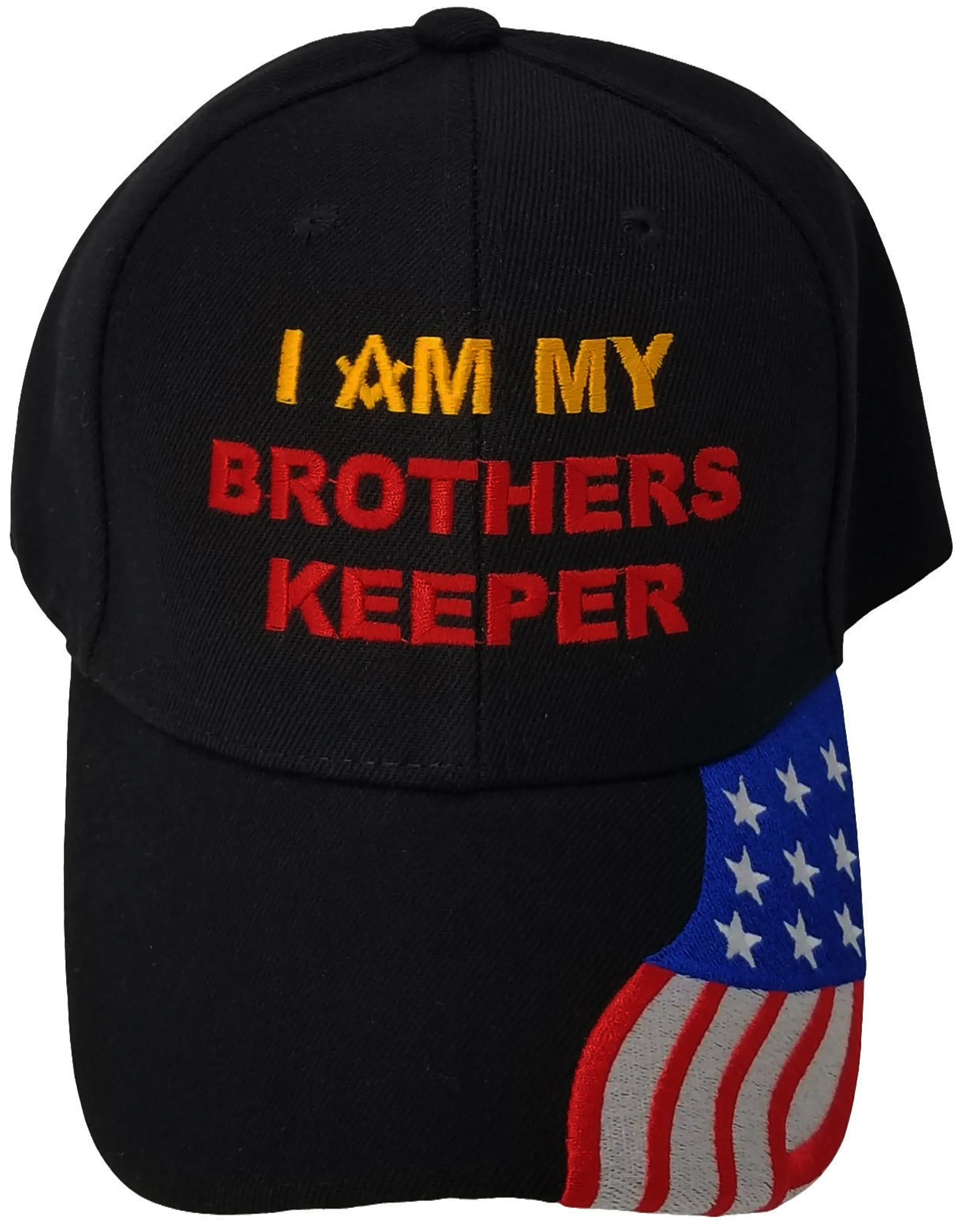 Mason Hat Black Baseball Cap I AM MY BROTHERS KEEPER with Masonic Logo Freemasons Shriners Prince Hall Lodge Headwear
