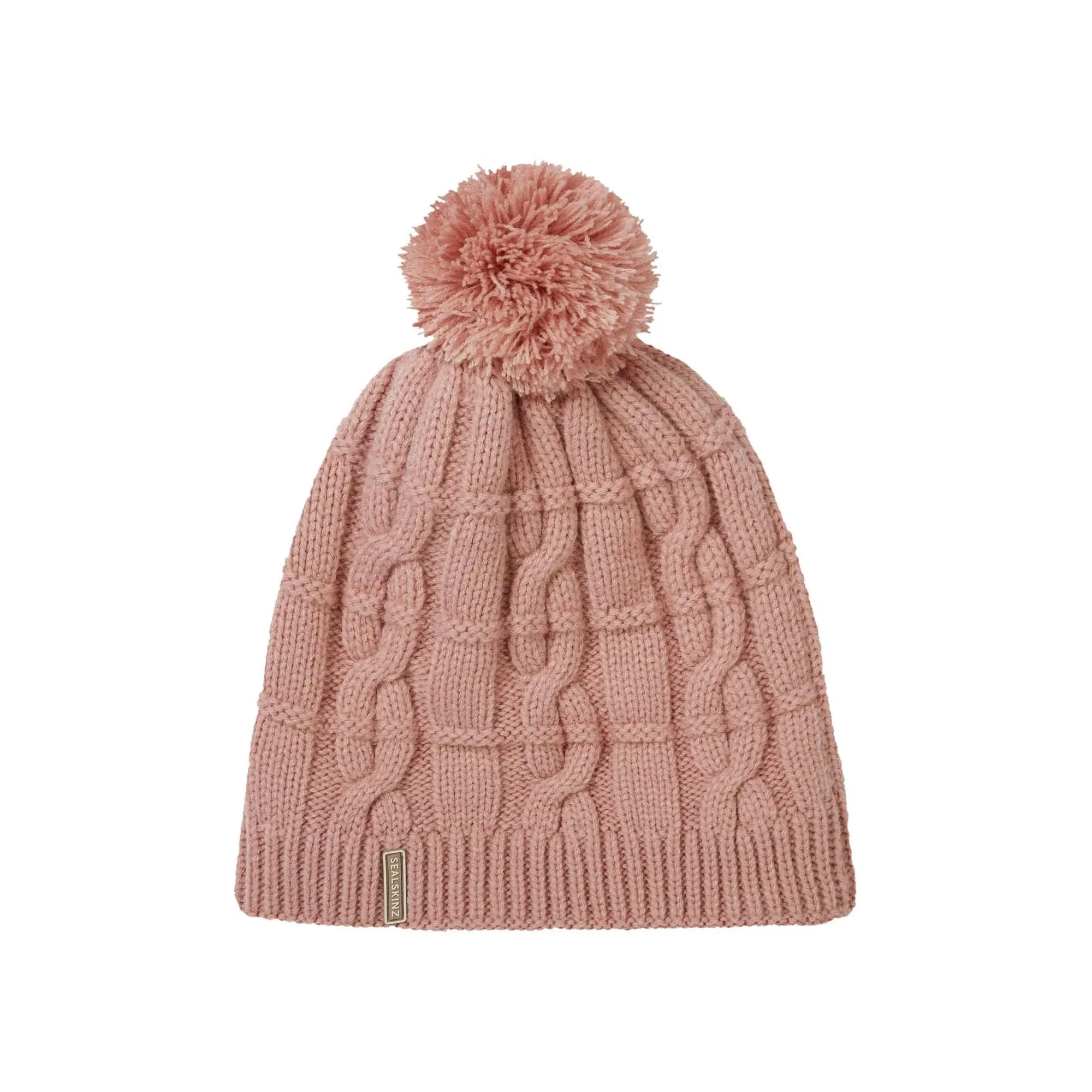 Mens & Ladies Waterproof Cold Weather Cable Knit Bobble Hat