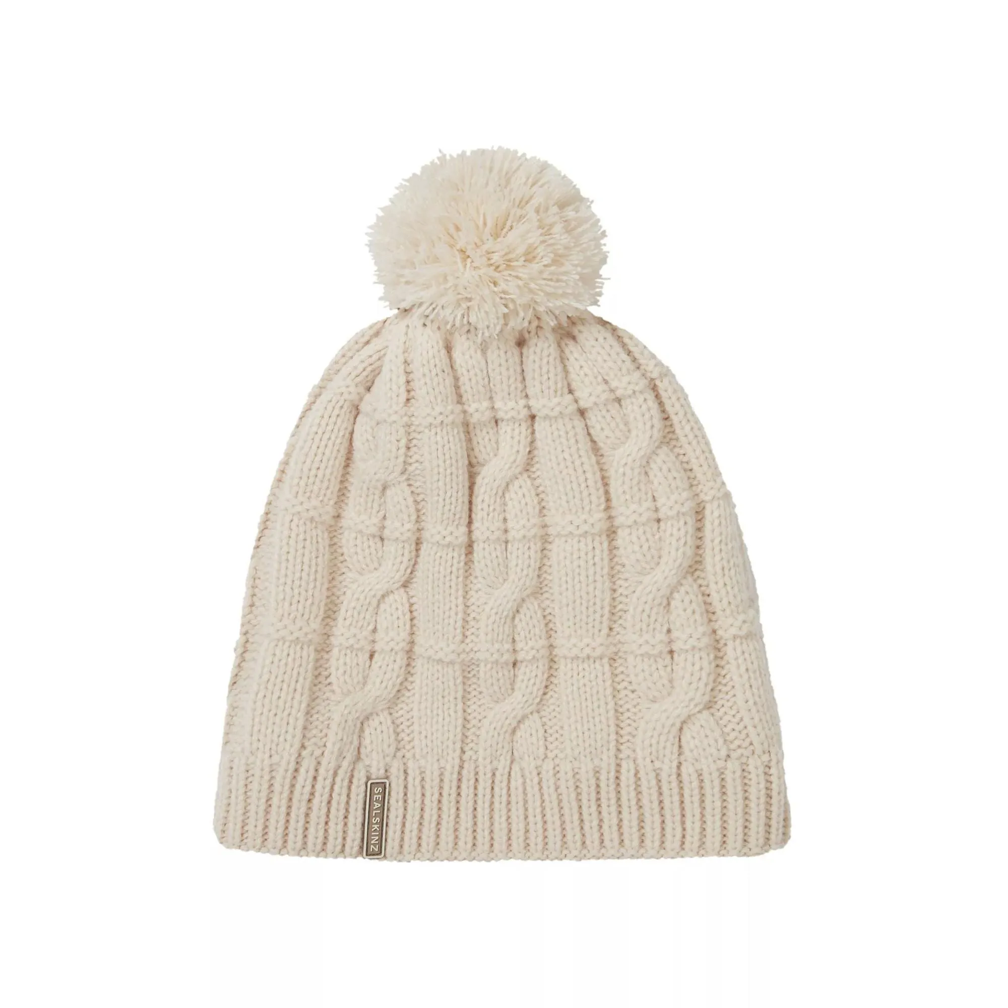 Mens & Ladies Waterproof Cold Weather Cable Knit Bobble Hat
