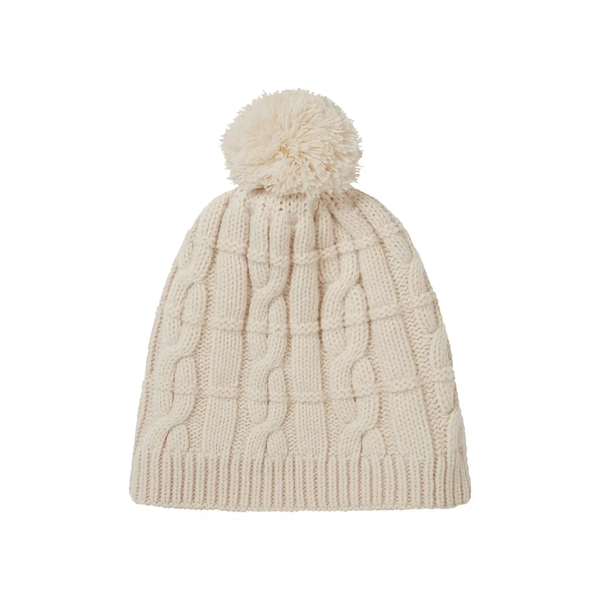 Mens & Ladies Waterproof Cold Weather Cable Knit Bobble Hat