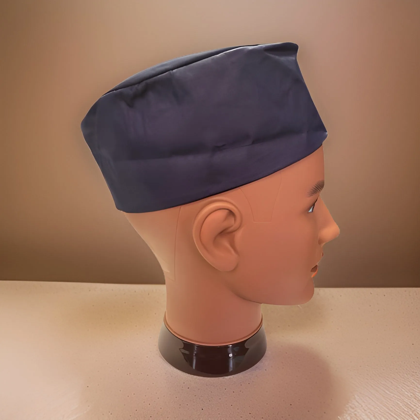 Men's Solid Color Navy Kufi Hat