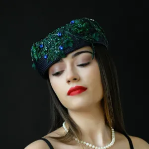 NA99430-Lace Covered Pillbox Dress Hat