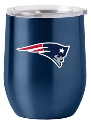New England Patriots Travel Tumbler 16oz Stainless Steel Curved