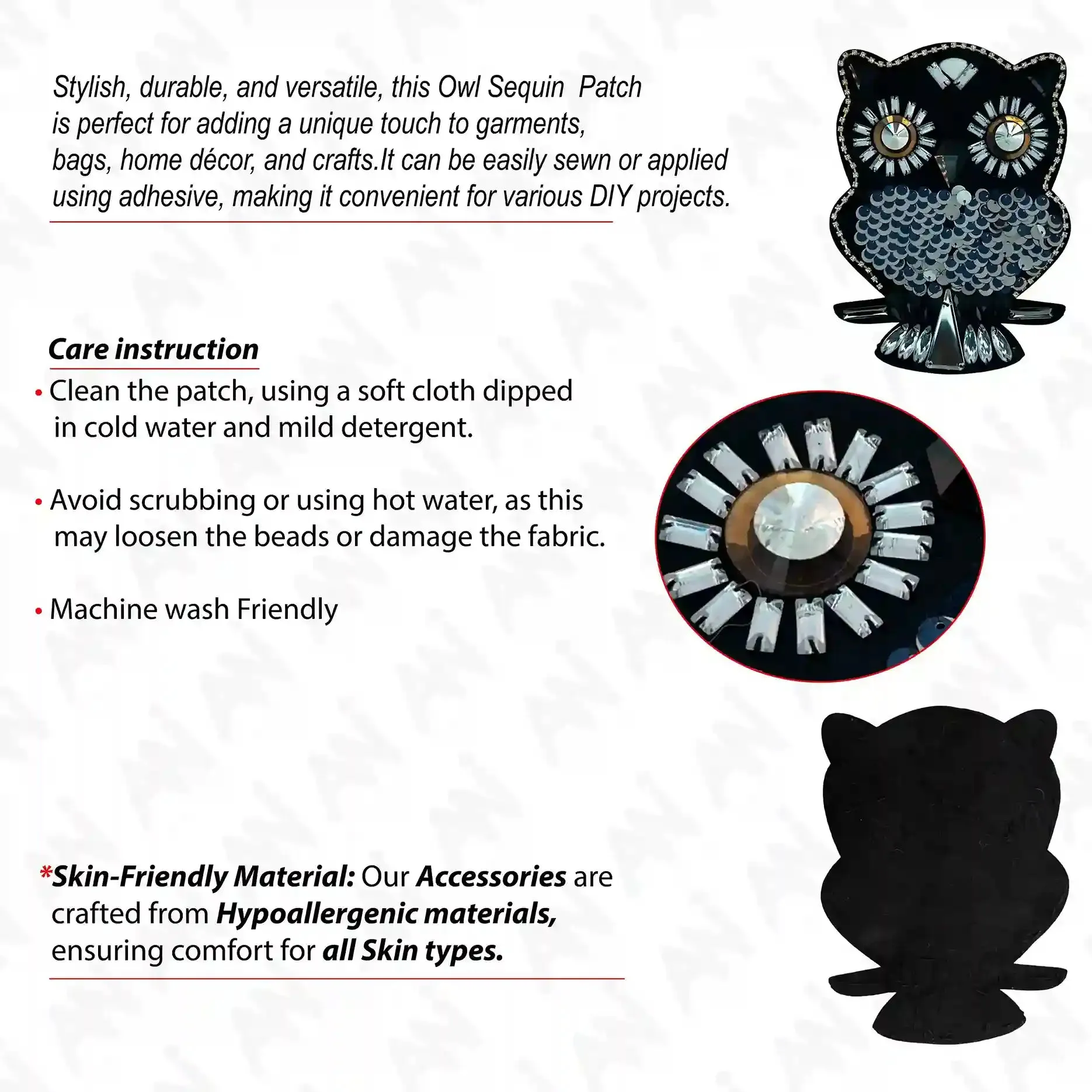Owl Bead Patch