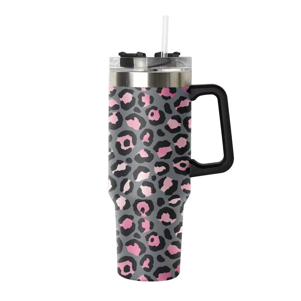 Pink Leopard 40 Ounce Tumbler - Preorder -ETA Feb.
