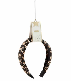 Raffia Woven Headband - Black