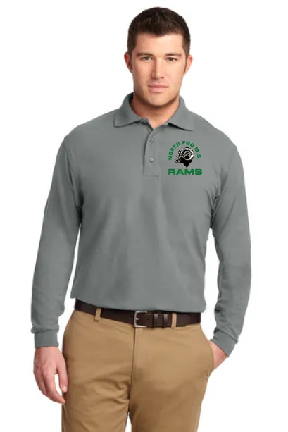 RAMS NEW Longsleeve Silk Touch Pique Polo