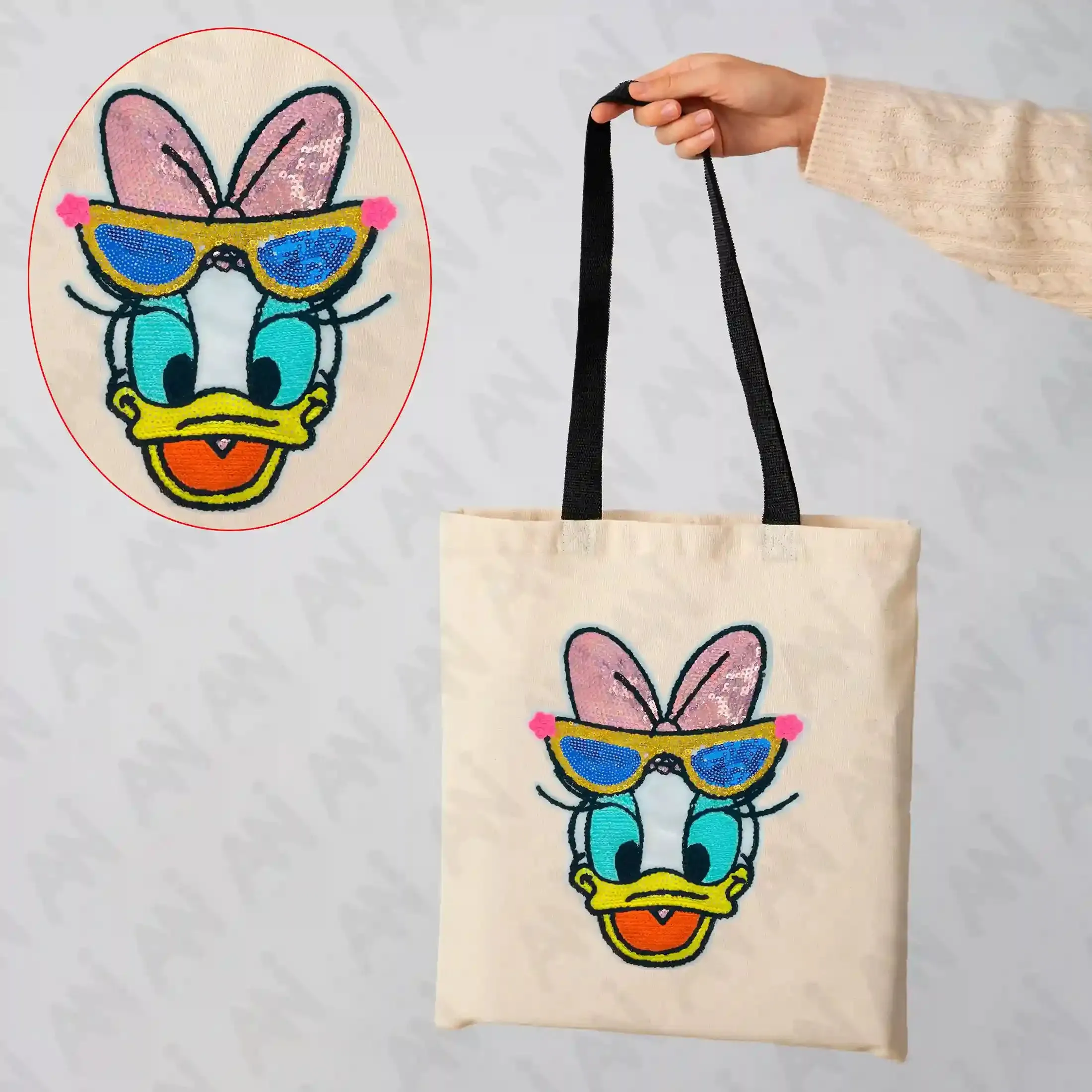 Sequins Daisy Duck with Sunglasses Patch