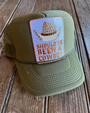 Should Have Been A Cowboy Patch Trucker Hat