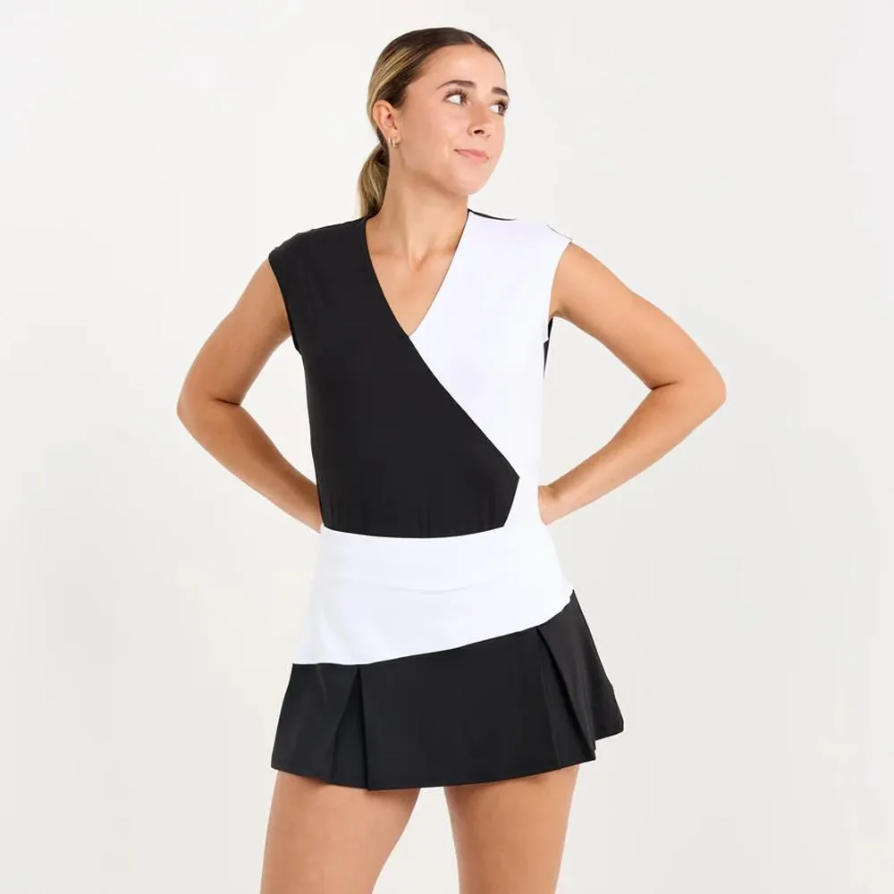 Sofibella Women's Monochrome 13" Skirt - White/Black