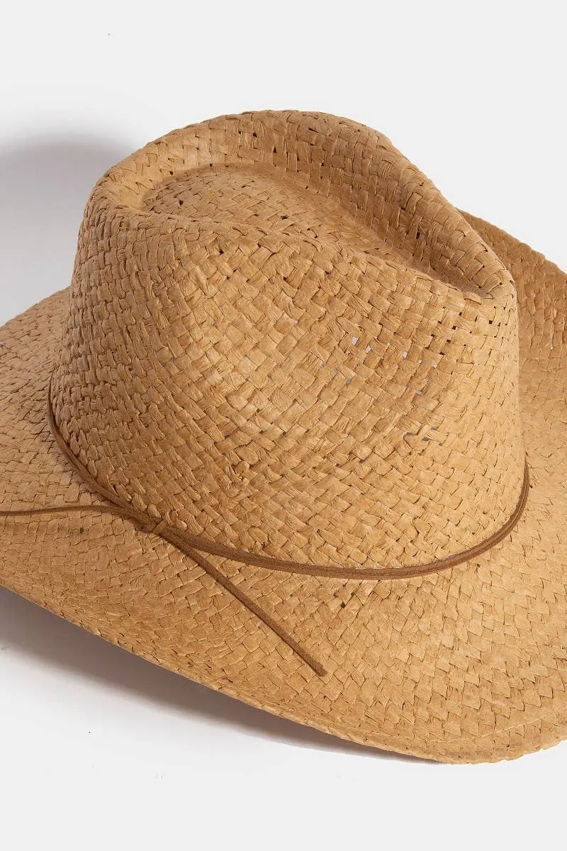 Straw Braided Cowboy Hat