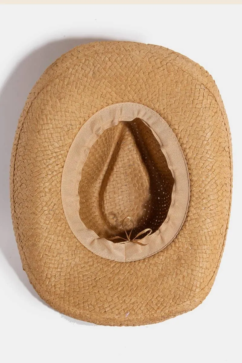 Straw Braided Cowboy Hat