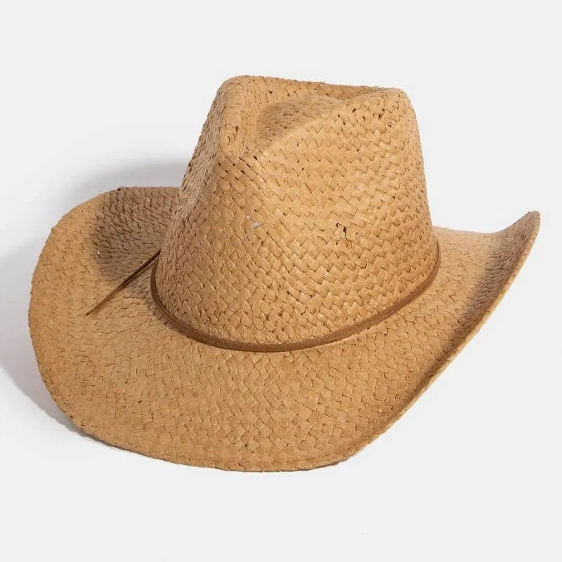 Straw Braided Cowboy Hat