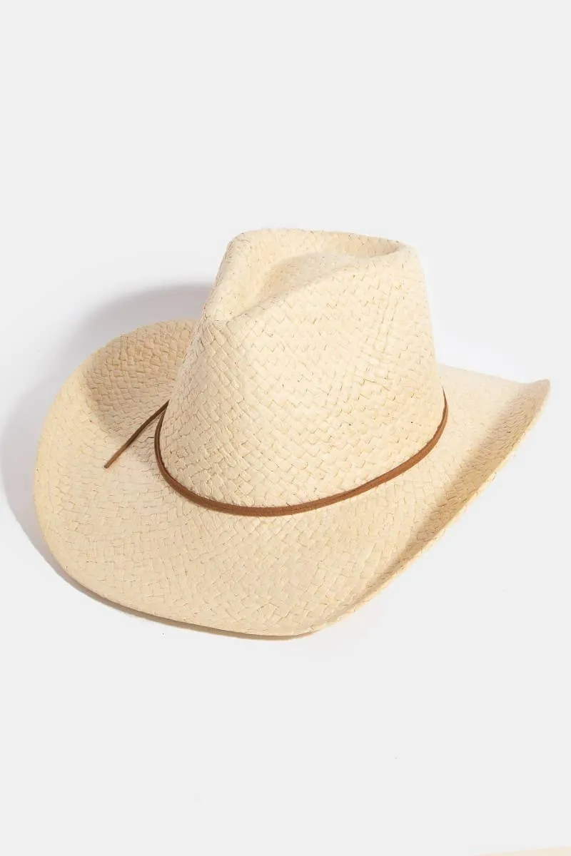 Straw Braided Cowboy Hat