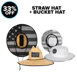STRAW HAT   BUCKET HAT | FOR $45