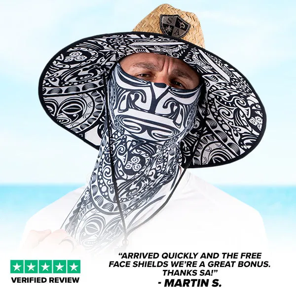 STRAW HAT PACK: 1 HAT & 3 FACE SHIELDS™ | PICK YOUR PACK