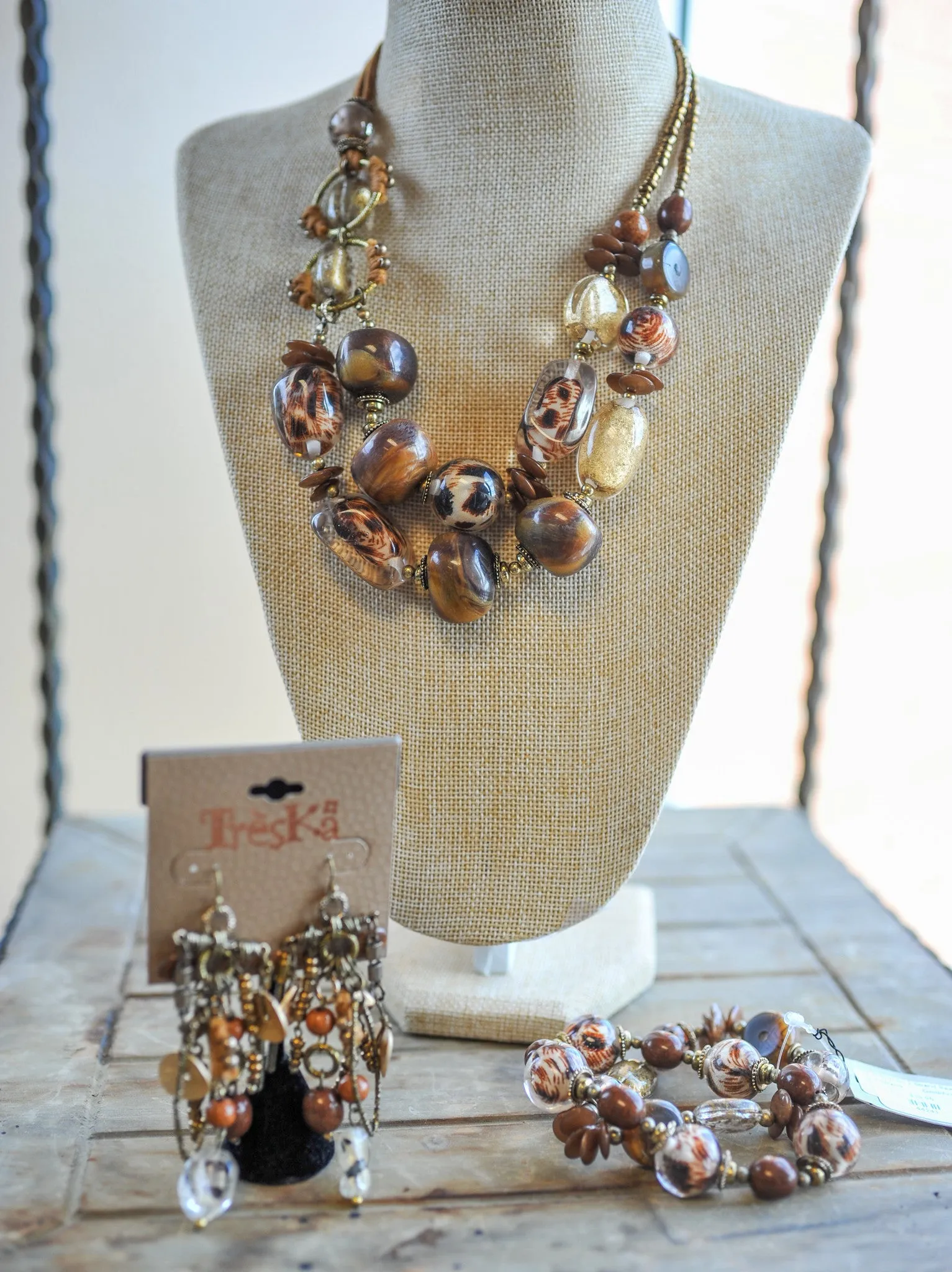 Treska | 2 Strand Beaded Bracelet Set