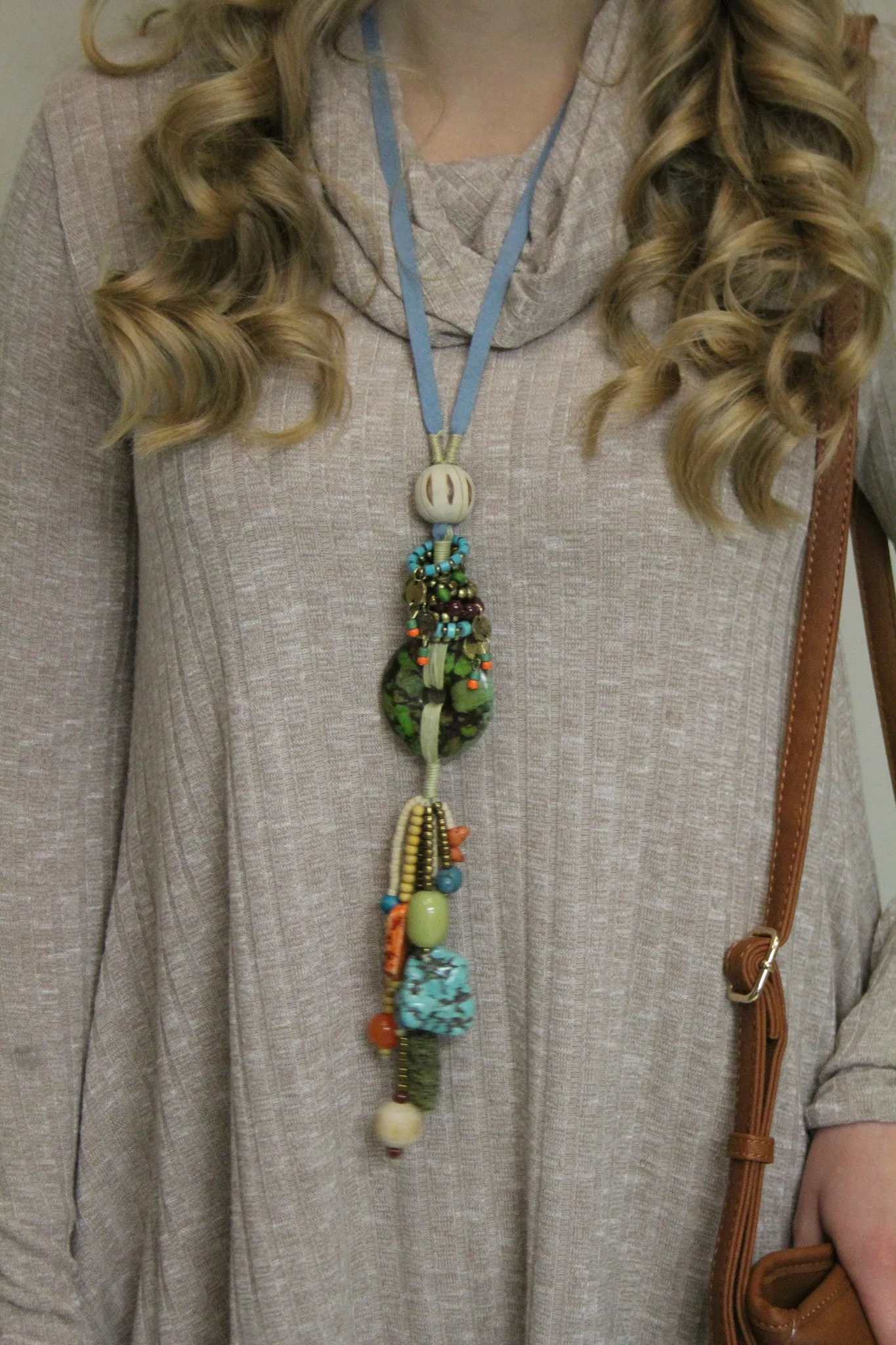 Treska | Long Beaded Tassel Necklace