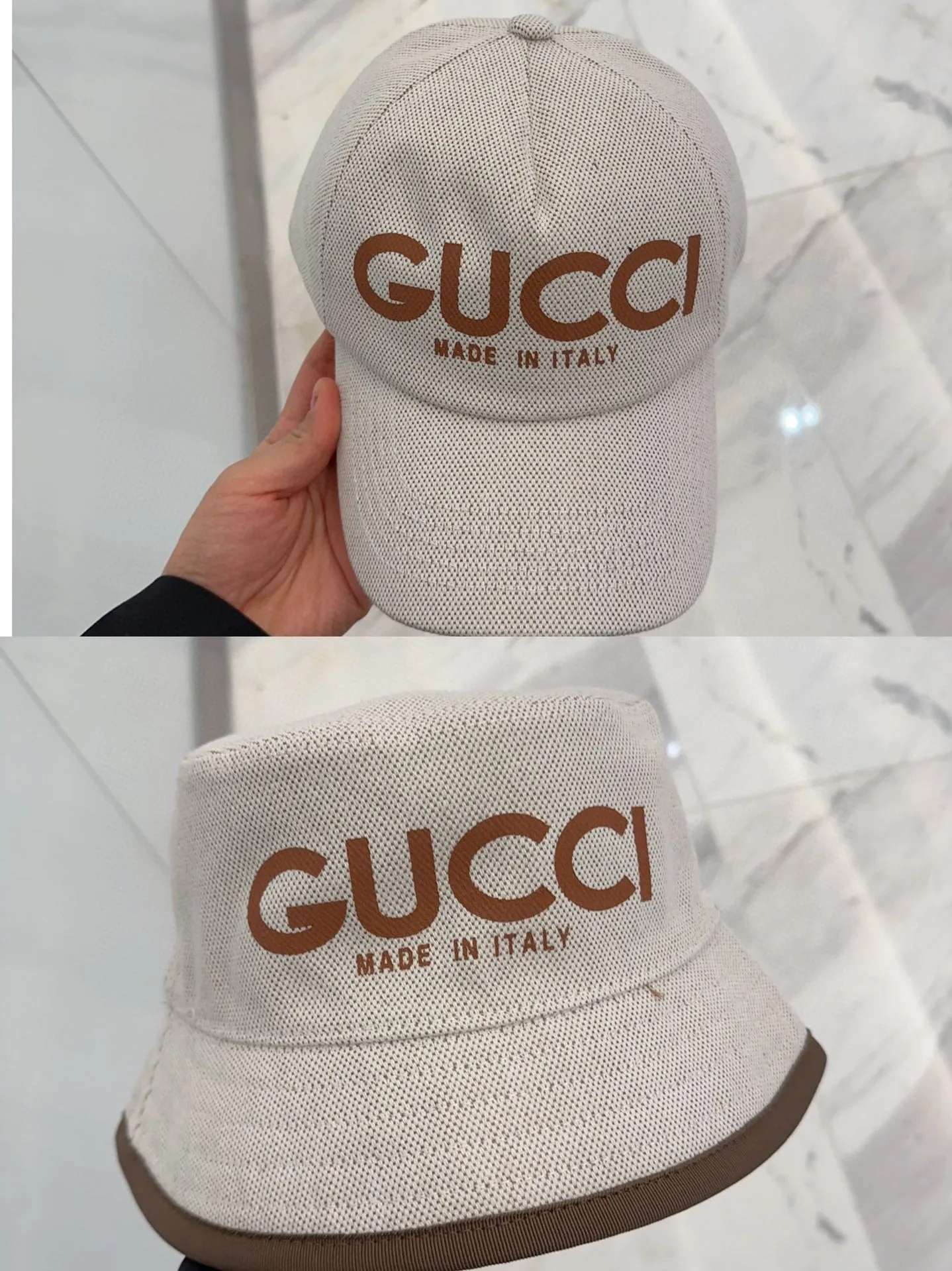 Two styles of breathable knit hats