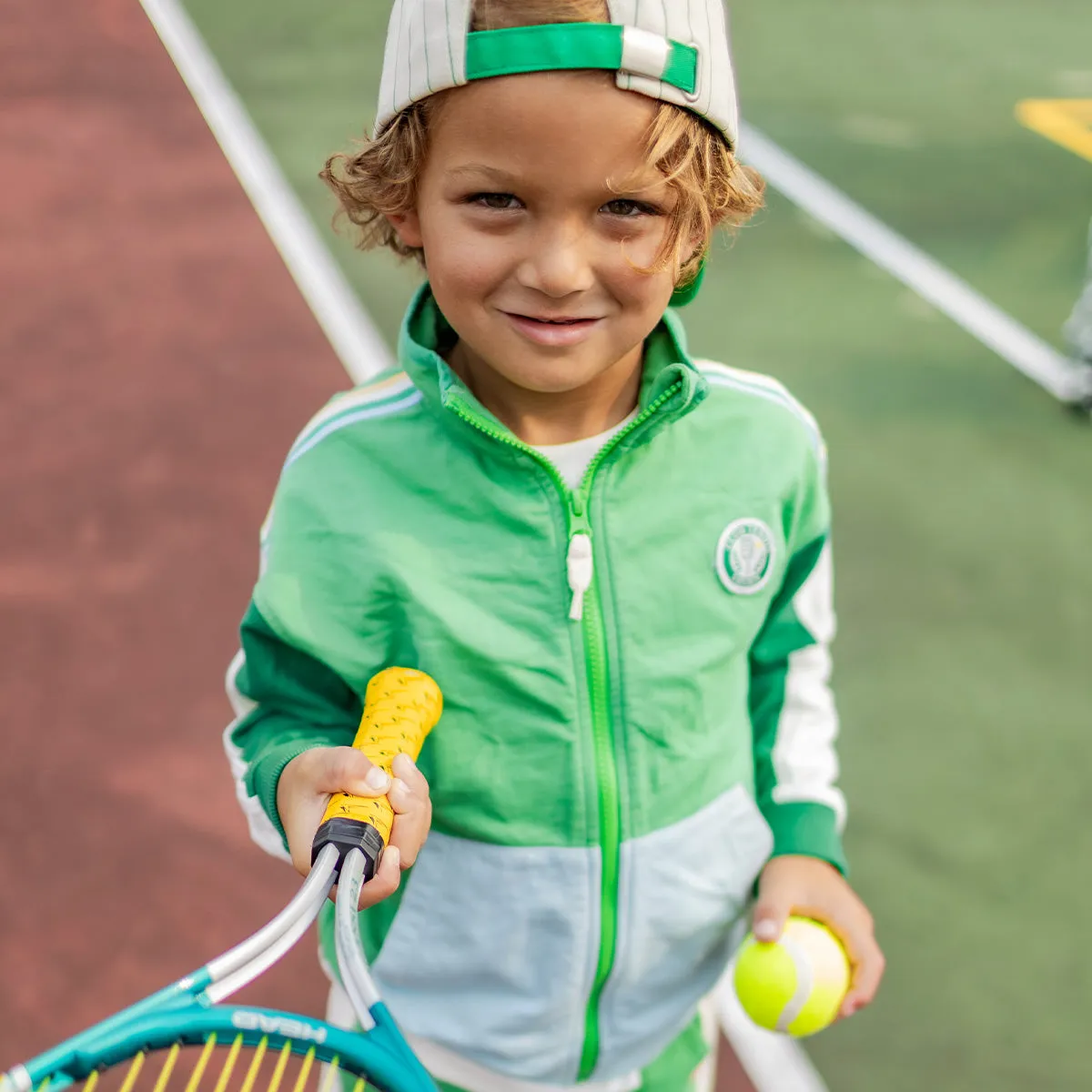 Veste verte en coton français, enfant || Green jacket in French terry, child