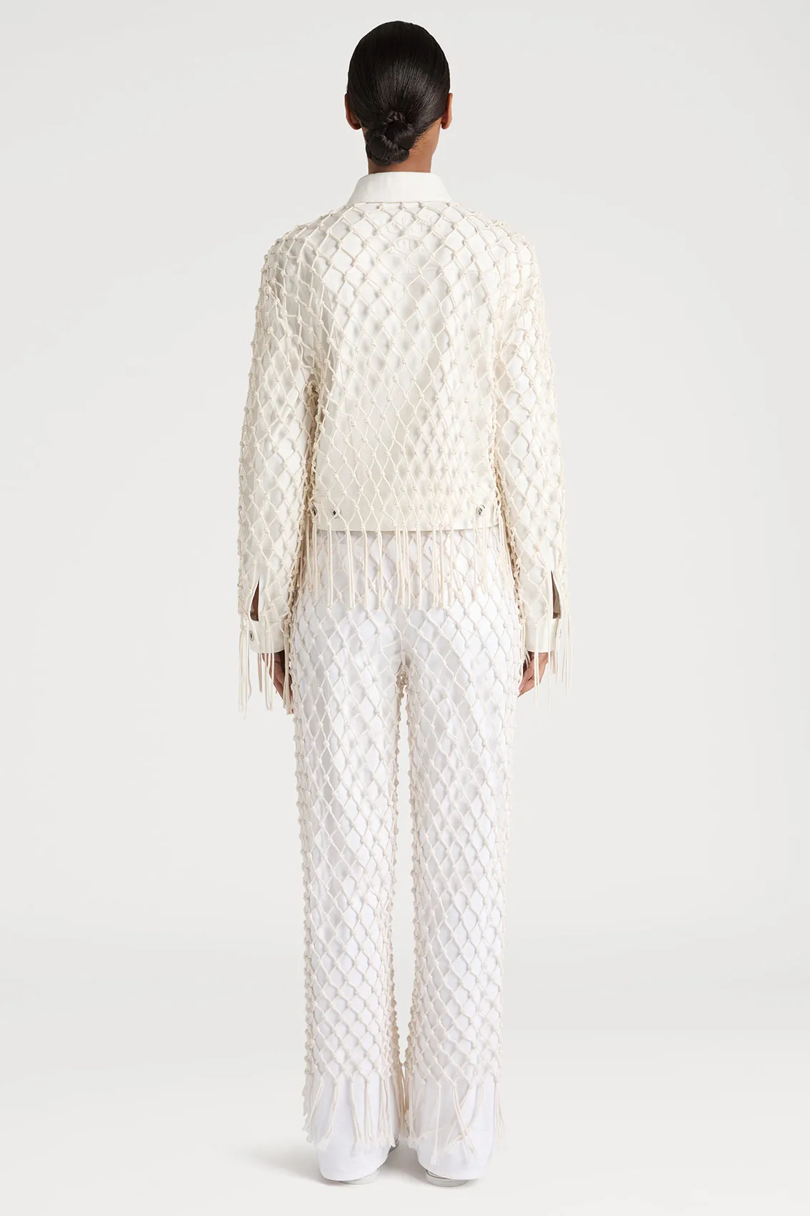 WEAVING INSPRIED WHITE DENIM JACKET