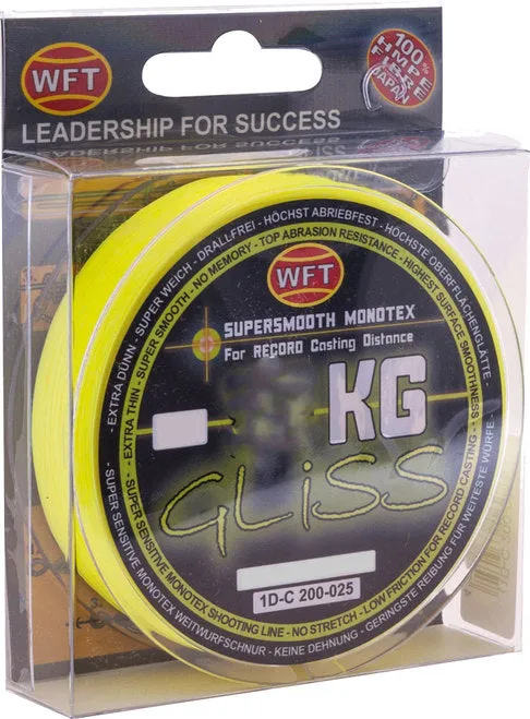 WFT Gliss Monotex 150m Yellow Fishing Line