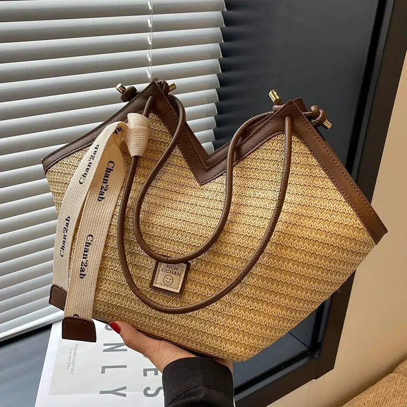 Woven Canvas Logo Strap Shoulder Bag