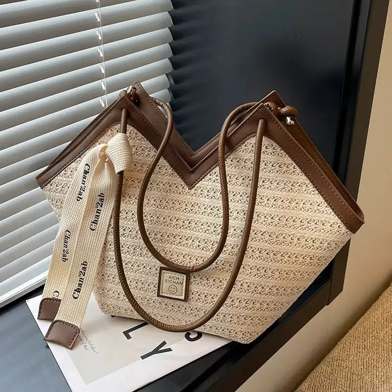 Woven Canvas Logo Strap Shoulder Bag