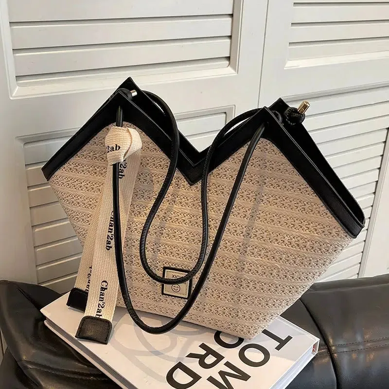 Woven Canvas Logo Strap Shoulder Bag